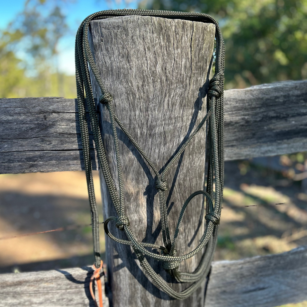 Rope_Horse_halter_lead_set_Olive