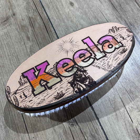 Personalised Grooming Brush- Vintage Cowgirl