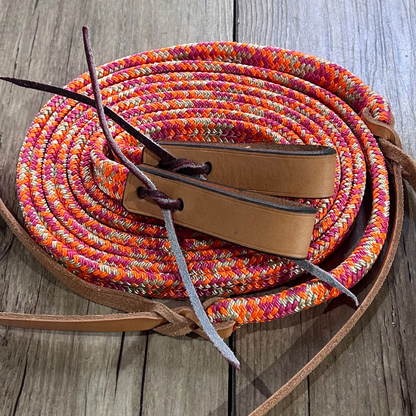 New ! Bally Tack Rope Flat Split Campdraft Reins-Slobber Straps-Vintage Cowgirl