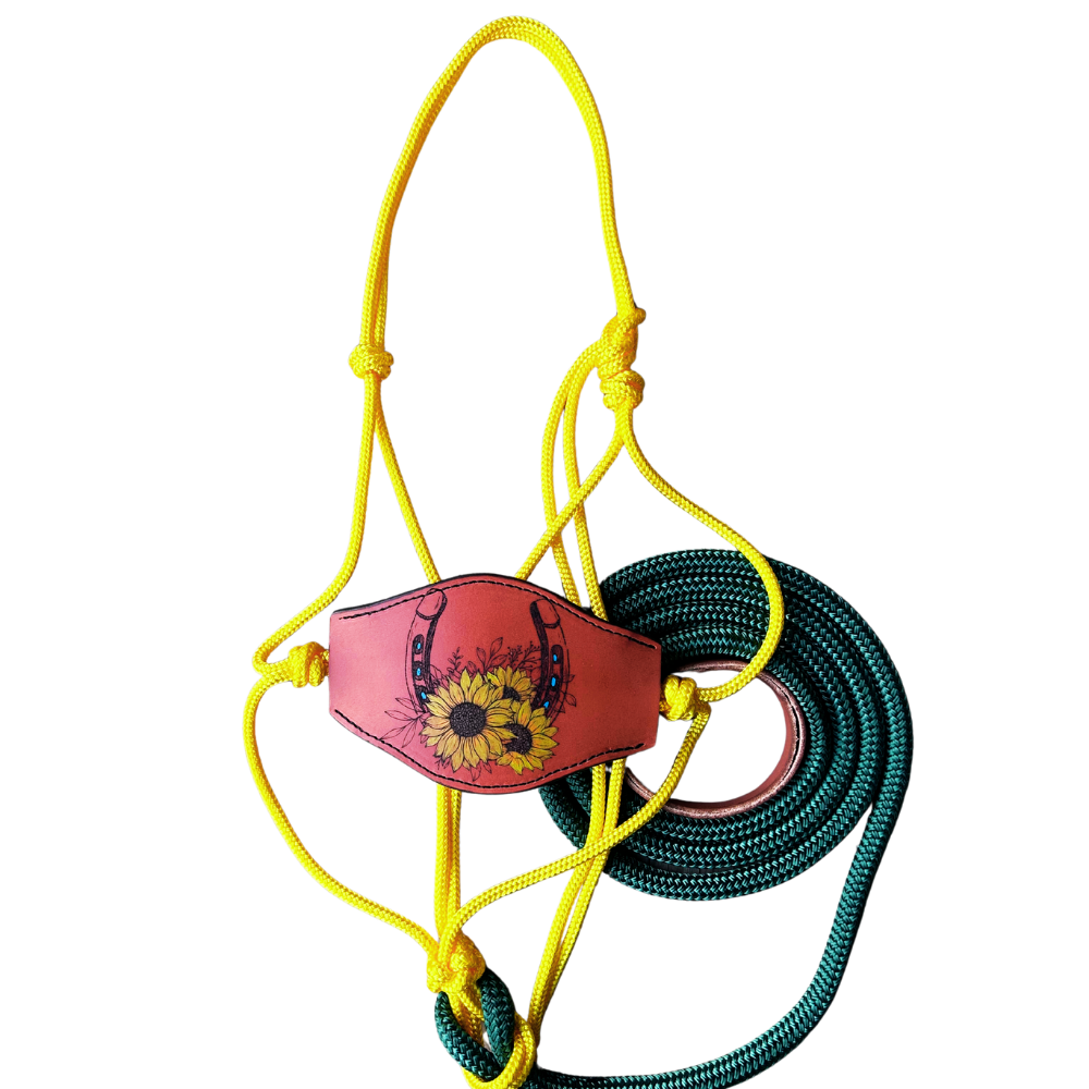 Bally Tack Rope Halter/Lead Combo-Bronc-Sunflower