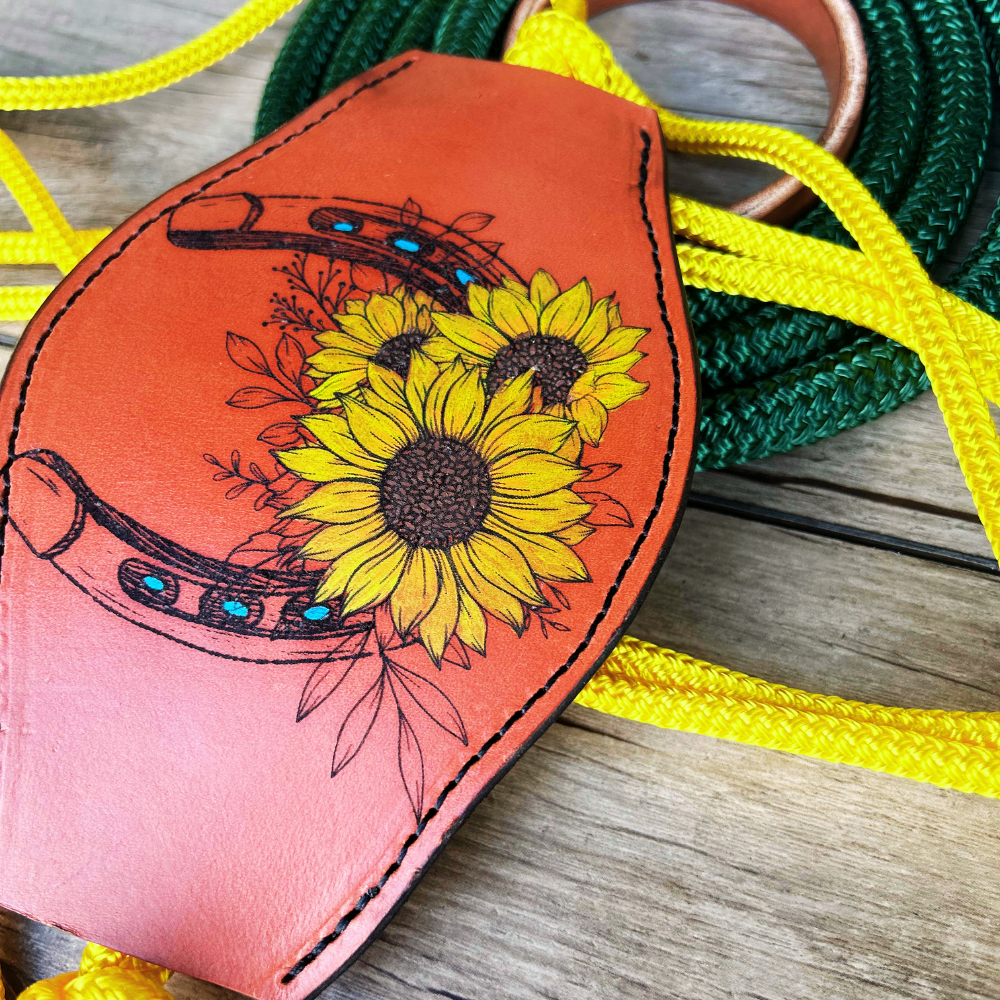 Bally Tack Rope Halter/Lead Combo-Bronc-Sunflower