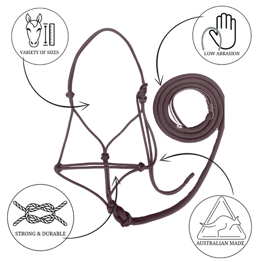 Bally Tack Rope Halter/Lead Combo- Red