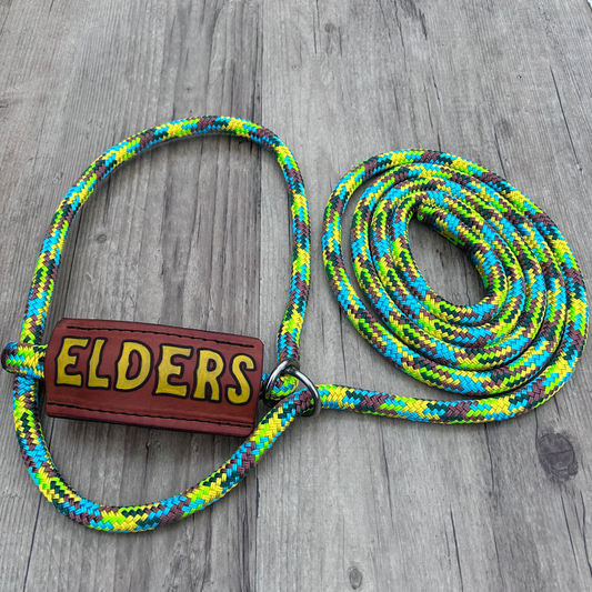 New ! Bally Tack Rope Adjustable Cattle Halter-Custom Name- Sunflower