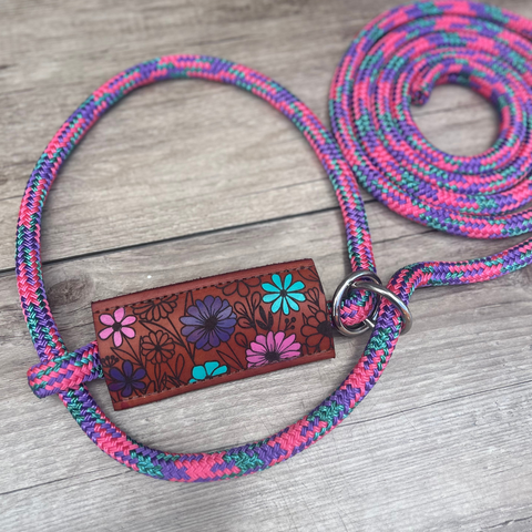 NEW ! Bally Tack Rope Cattle Halter-Daisy Bliss