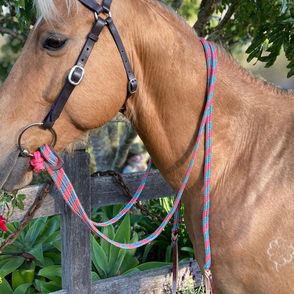 Bally Tack Flat Campdraft Reins-Loop-Cowgirl Candy