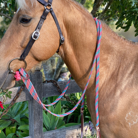 Bally Tack Flat Campdraft Reins-Loop-Cowgirl Candy-PREORDER