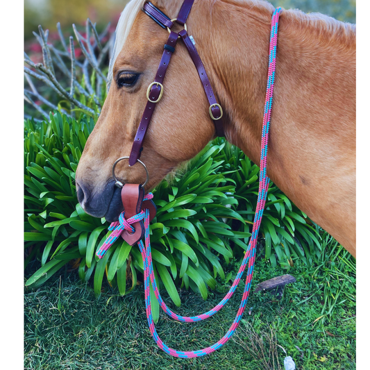 Bally Tack Rope Joined Reins-Slobber Straps-Cowgirl Candy-PREORDER