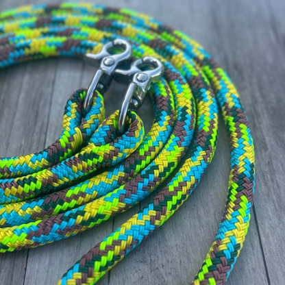 New ! Bally Tack Rope One Reins-Clips-Sunflower