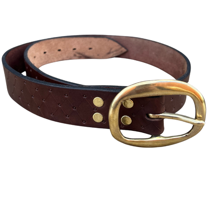 Leather Belt-Check-38"