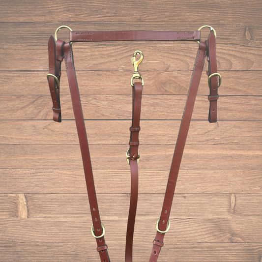 Bally Tack Leather Breastplate- Quinn