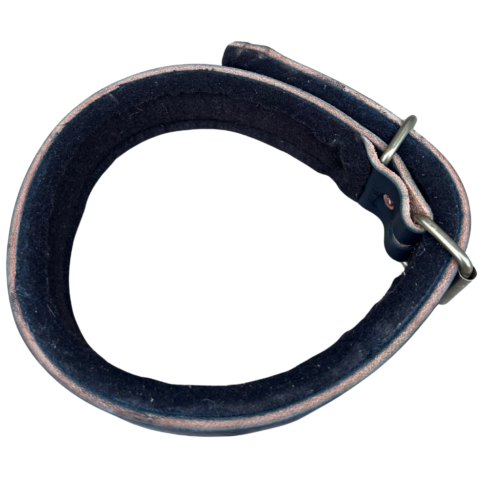 Bally Tack Leather Pull Back Collar