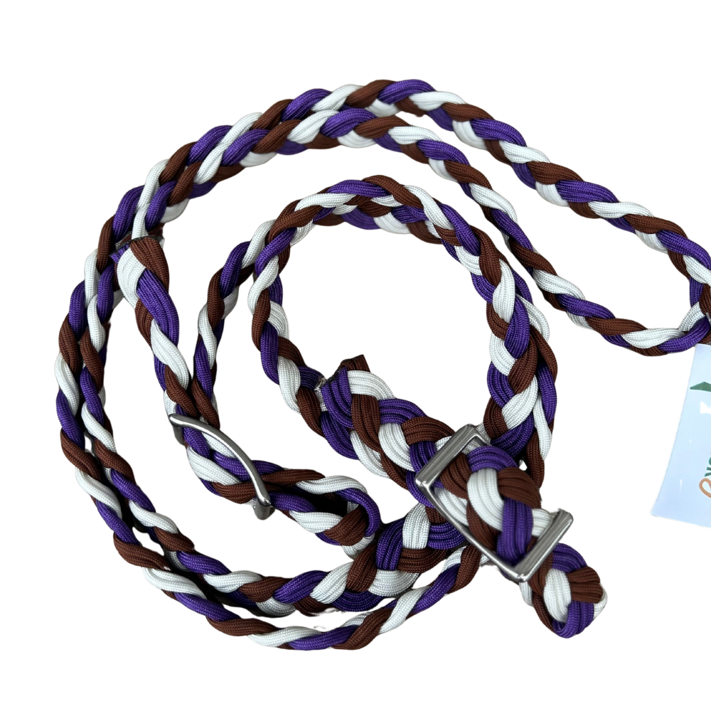 Bally Tack Barrel Reins-Purple Haze