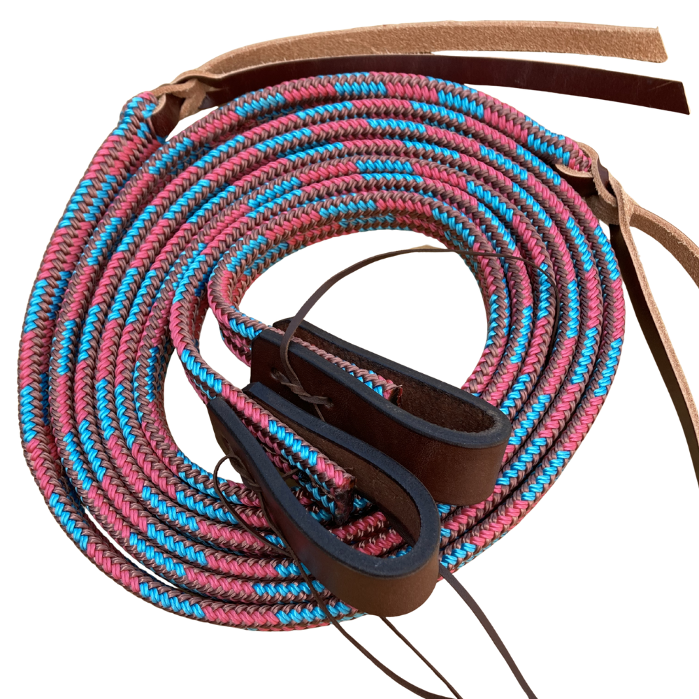 Bally Tack Flat Campdraft Reins-Slobber Straps-Cowgirl Candy-PREORDER