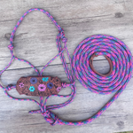 NEW ! Bally Tack Rope Halter & Lead Combo-Daisy Bliss- Bronc Noseband