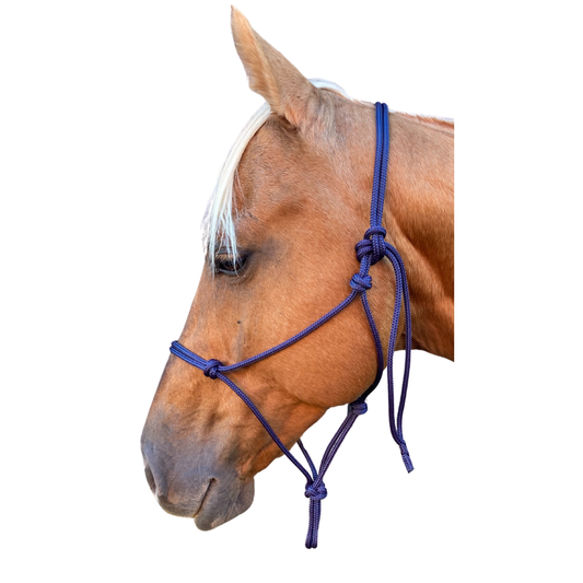 Bally Tack Rope Halter 6mm- Navy-pony