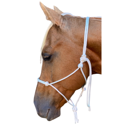 Bally Tack Rope Halter 6mm- White-pony