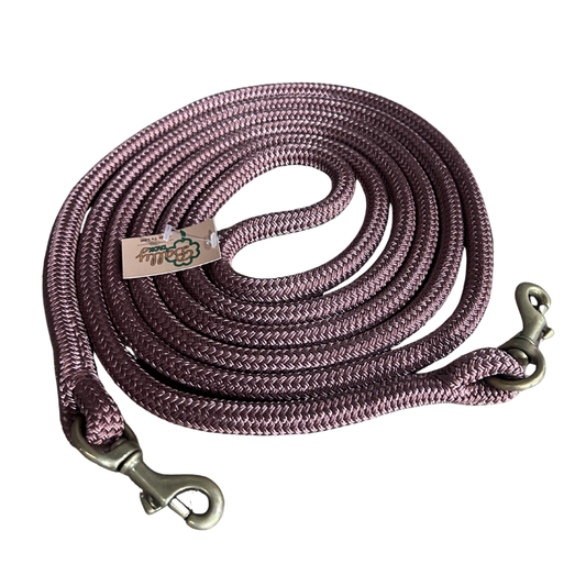 Bally Tack Rope One Reins -Clips-Brown
