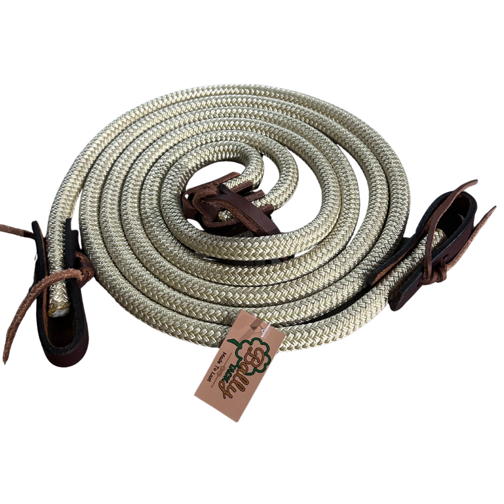 Bally Tack Buckaroo Reins-Cream – Double C Saddlery Australia