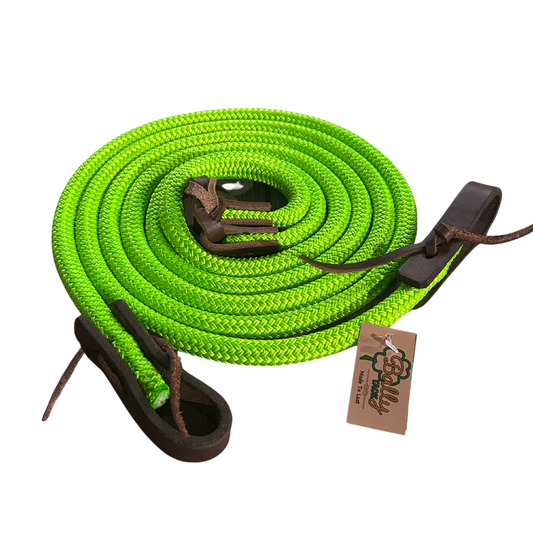 Bally Tack Buckaroo Reins-Lime