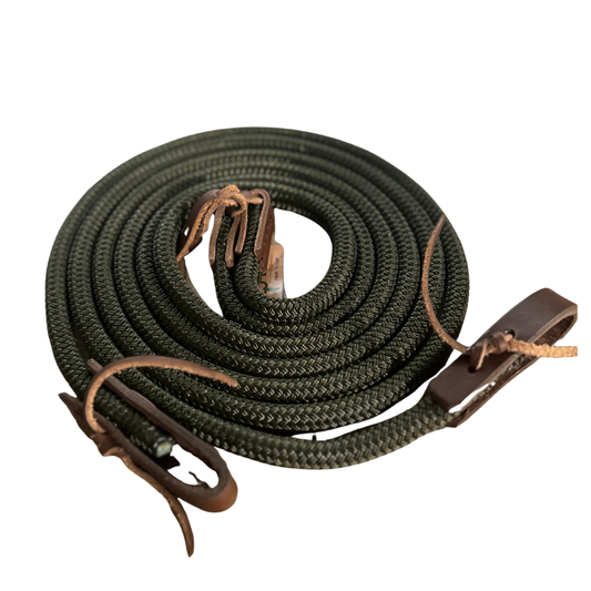 Bally Tack Buckaroo Reins-Olive