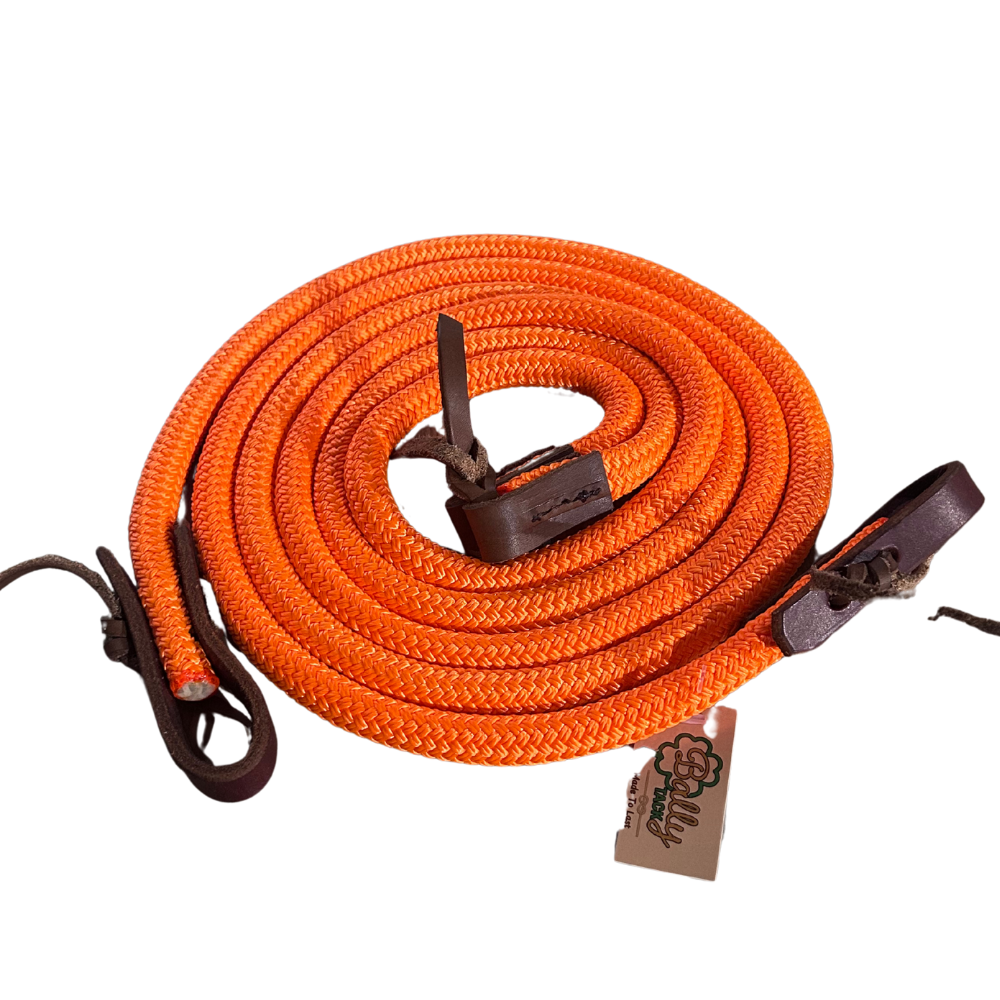 Bally Tack Buckaroo Reins-Orange