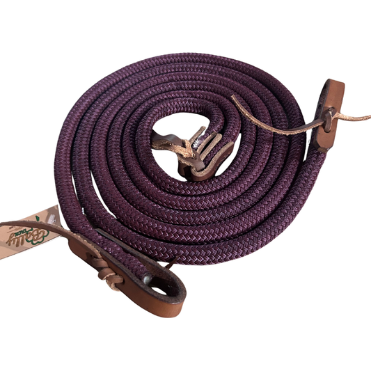 Bally Tack Buckaroo Reins-Wine