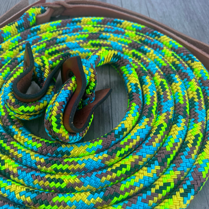 New ! Bally Tack Rope Split Reins-Loop-Sunflower