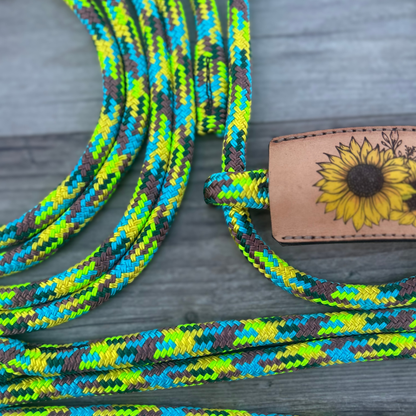 New ! Bally Tack Rope Cattle 3 piece Set-Leather Nose- Sunflower