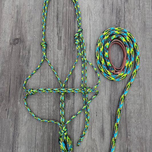 New ! Bally Tack Rope Halter/Lead Combo- Sunflower