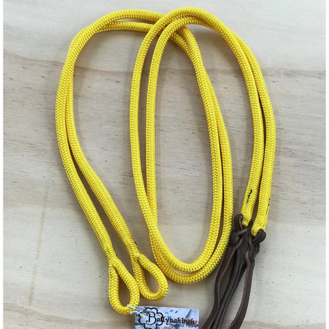 Bally Tack Rope Loop Split Reins 12mm - Yellow