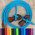 Bally Tack Rope Split Reins Round 12mm - Leather Slobber Straps