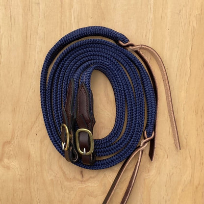 Bally Tack Rope Flat Split Campdraft Reins-Buckle