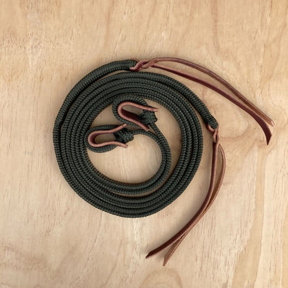 Bally Tack Rope Flat Split Campdraft Reins-Loop