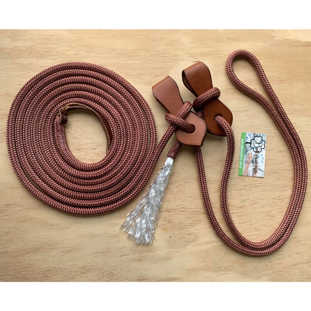 Bally Tack Rope Mecate Rein 12mm with Slobber Straps – Double C Saddlery  Australia