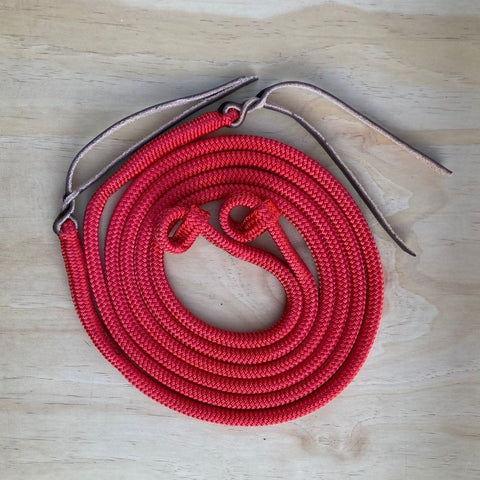 Bally Tack Rope Loop Split Reins 12mm - Red