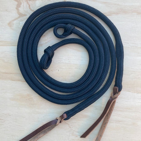 Australian Made/ Round Rope Reins with clips, slobber straps , loop ...