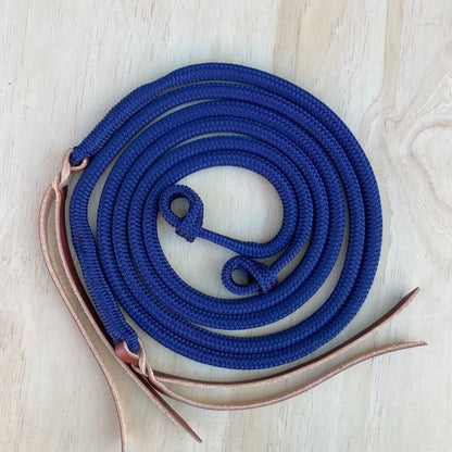 Bally Tack Rope Reins-Loop-Navy