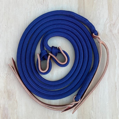 Bally Tack Rope Reins-Loop-Navy