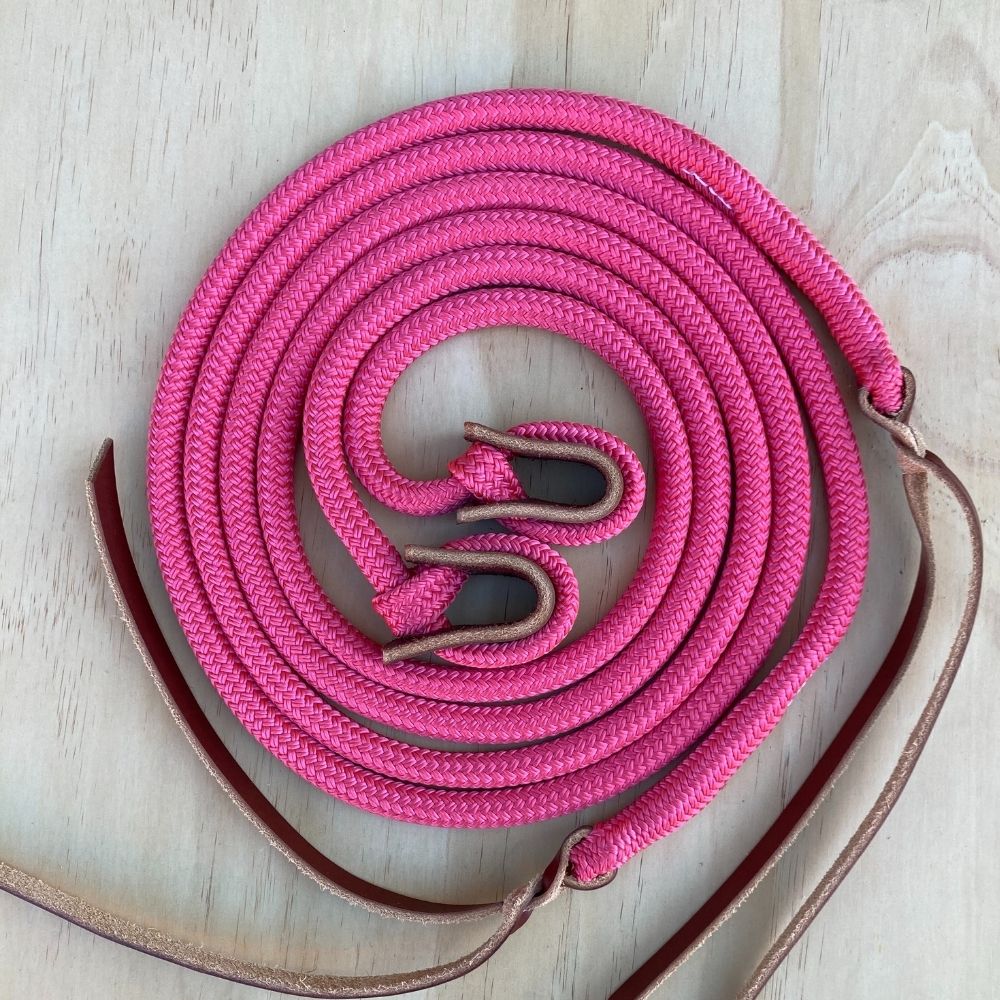 Bally Tack Rope Reins-Loop-Pink