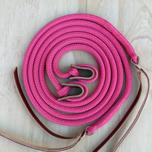 Bally Tack Rope Reins-Loop-Pink