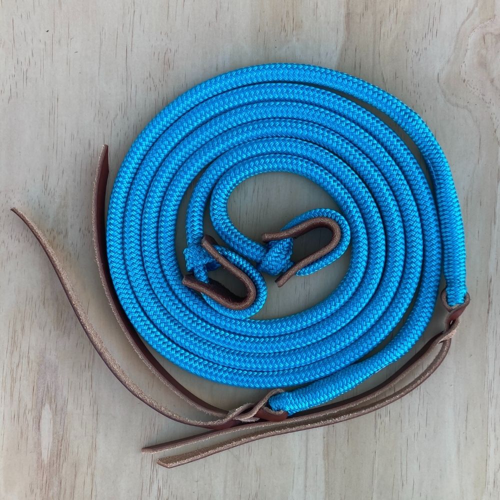 Bally Tack Rope Reins-Loop-Turquoise