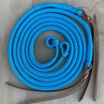Bally Tack Rope Loop Split Reins 12mm - Turquoise