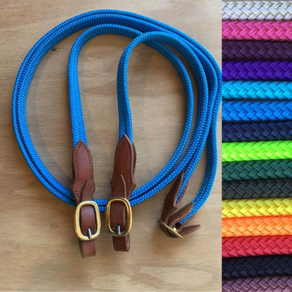 Bally Tack Rope Flat Joined Campdraft Reins-Buckle