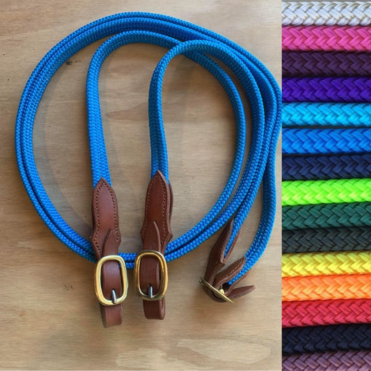 Bally Tack Rope Flat Joined Campdraft Reins-Buckle