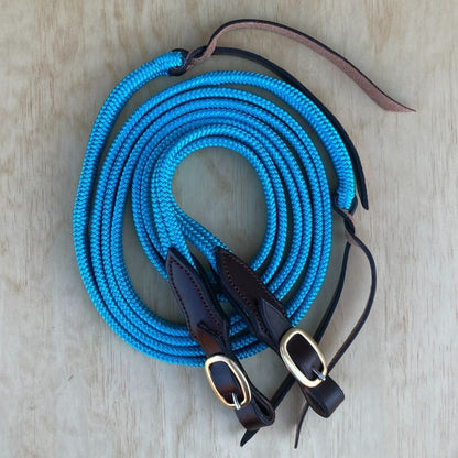 Bally Tack Rope Flat Split Campdraft Reins-Buckle