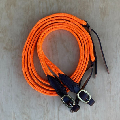 Bally Tack Rope Flat Split Campdraft Reins-Buckle