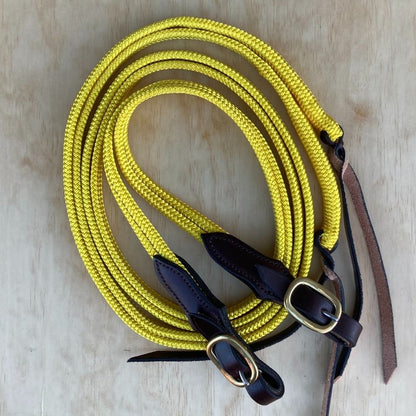 Bally Tack Rope Flat Split Campdraft Reins-Buckle